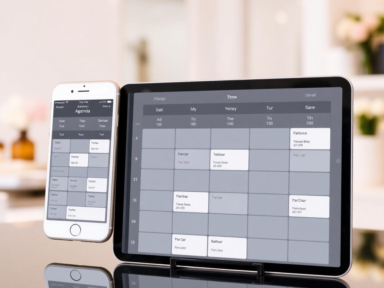Agenda inteligente en tablet y smartphone